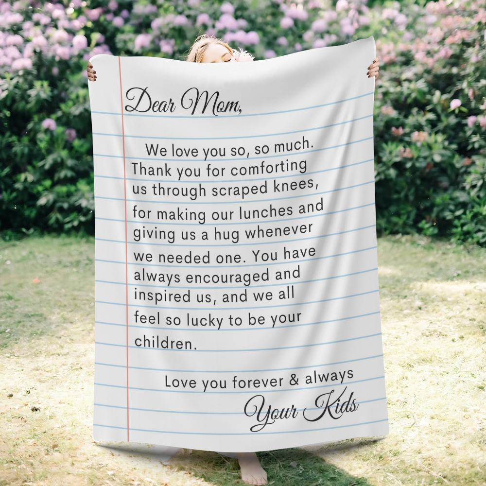 Dear Mom | Your Kids - Fleece Blanket - 60x80