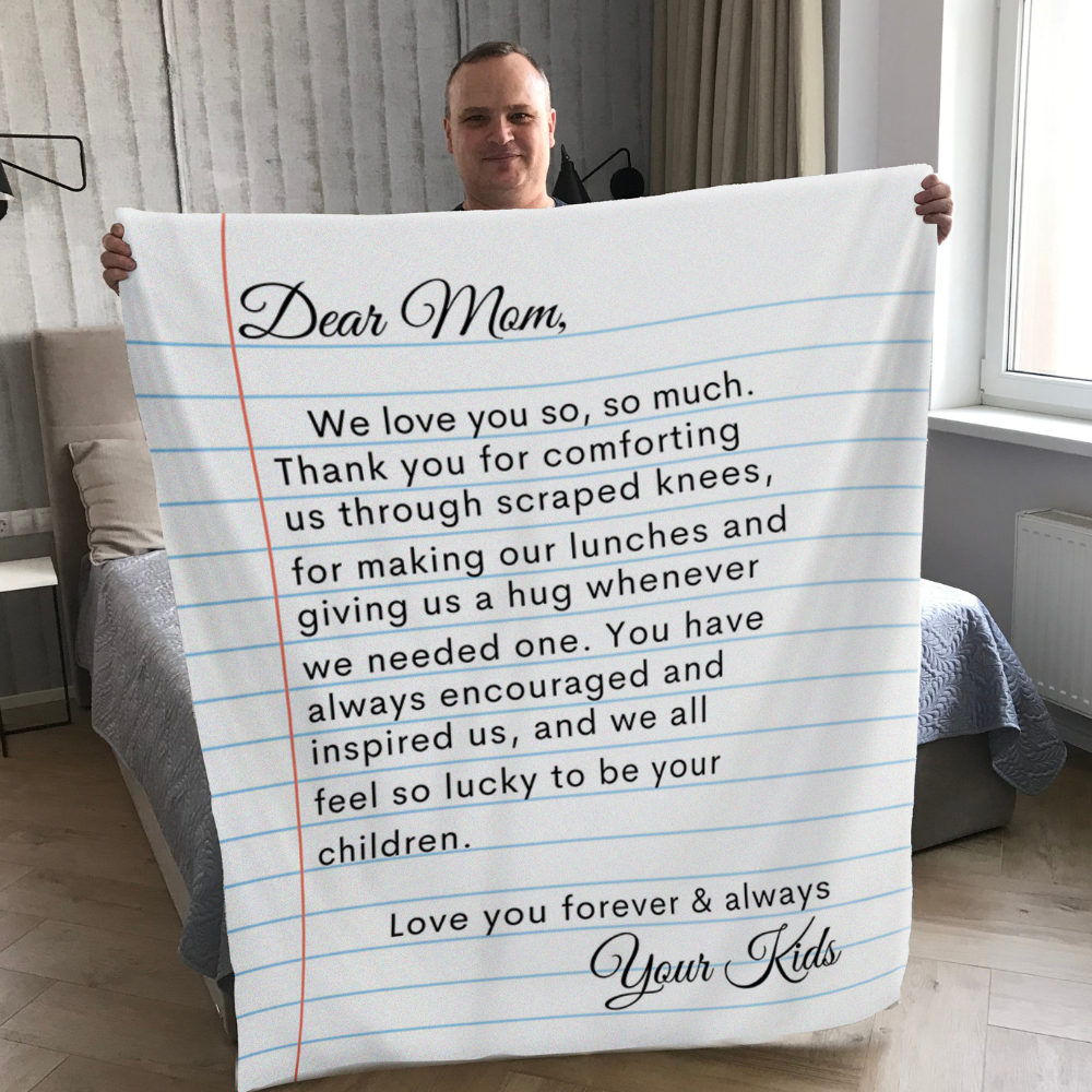 Dear Mom | Your Kids - Fleece Blanket - 60x80