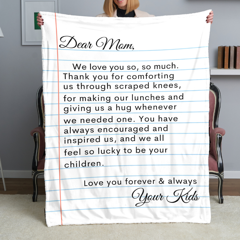 Dear Mom | Your Kids - Fleece Blanket - 60x80