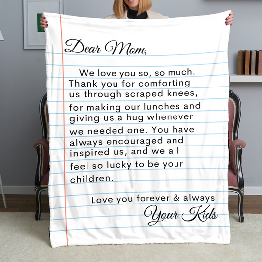 Dear Mom | Your Kids - Fleece Blanket - 60x80