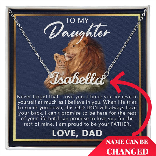 My Daughter | This Old Lion - Custom Name Necklace